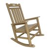 42" Sandy Brown Heavy Duty Plastic Rocking Chair