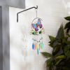 Glass Leaves Wind Chime - Butterfly Iron Ornament