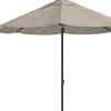 9' Gray Sunbrella Octagonal Lighted Market Patio Umbrella with USB and Solar