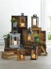 Lodge Wooden LED Candle Lantern