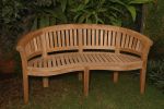 Curve 3 Seater Bench Extra Thick Wood