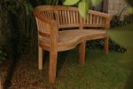 Curve 3 Seater Bench Extra Thick Wood