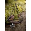 Heavy Duty Black Iron Mesh Bird Feeder Seed Tray with Easy to Hang Chain