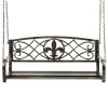 FarmHome Bronze Sturdy 2 Seat Porch Swing Bench Scroll Accents