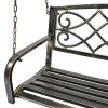 FarmHome Bronze Sturdy 2 Seat Porch Swing Bench Scroll Accents