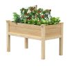 Farmhouse 24-in x 48-in x 31-in Cedar Elevated Victory Garden Bed - Made in USA