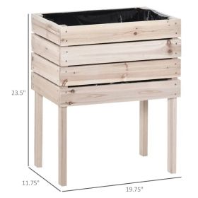 Farmhouse 4 Piece Wooden Elevated Raised Garden Bed Planter Box