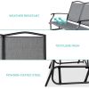 2 Seater Mesh Patio Loveseat Swing Glider Rocker with Armrests in Grey