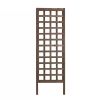 Outdoor 6-Ft Wooden Garden Lattice Trellis in Walnut Wood Finish