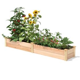 16 in x 96 in Farm Home Narrow Cedar Wood Raised Garden Bed - Made in USA