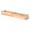 16 in x 96 in Farm Home Narrow Cedar Wood Raised Garden Bed - Made in USA