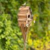 62.6" Tall Cottage Style Birdhouse Garden Stake in Antique Copper