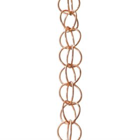 Pure Copper Rings 8.5-ft Rain Chain Rain Gutter Downspout