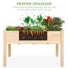 Outdoor 4-ft x 2-ft Fir Wood Raised Garden Bed Planter Box