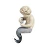 Young Little Sitting Mermaid Garden Statue with Oyster and Pearl