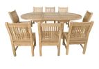 Bahama Sahara 9-Pieces 87" Oval Dining Set