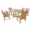 Bahama Sahara Armchair 7-Pieces 87" Oval Dining Set