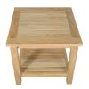 22" Square 2-Tier Side Table