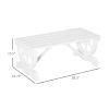 Outdoor Farmhouse Fir Wood 2-Person Garden Bench in White Finish