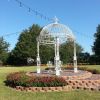 "Valiko" Round Iron Garden Gazebo in Antique White