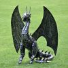 4.75 ft. Tall Large Iron Sentry Dragon Statue "Draco"