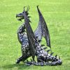 4.75 ft. Tall Large Iron Sentry Dragon Statue "Draco"