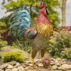 5.5 ft. Tall Iron Rooster Garden Statue "Robert"