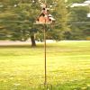 78.75" Tall Church Style Large Iron Birdhouse Stake "Dublin"