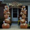 Large "Happy Halloween" Arch with Pumpkins and Skulls