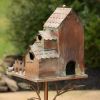 73.75" Tall Country Style Multi-Home Iron Birdhouse Stake "Doylestown"