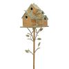 73.75" Tall Country Style Multi-Home Iron Birdhouse Stake "Doylestown"