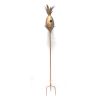 67.25" Tall Pineapple Shaped Copper Birdhouse Stake