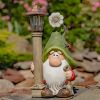 Set of 2 Spring Garden Gnomes w/ Solar Lanterns "Shortstack & Dinkle"