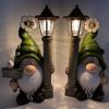 Set of 2 Spring Garden Gnomes w/ Solar Lanterns "Shortstack & Dinkle"