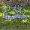 "Sarasota" Coastal Garden Bench with Pelican and Angelfish