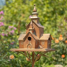 Large Copper-Colored Multi-Home Birdhouse "Montana"