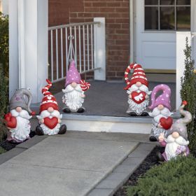 "The Valentinos" Set of 6 Assorted Valentine's Day Garden Gnomes