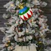 30.9" Tall Multi-Colored Christmas Ball Ornament Metal Garden Stake