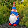 "The Americanos" Set of 6 Assorted American Patriot Garden Gnomes (includes: ZR210007, ZR210008, ZR210009, ZR210010, ZR210011, ZR210012)