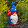 "The Americanos" Set of 6 Assorted American Patriot Garden Gnomes (includes: ZR210007, ZR210008, ZR210009, ZR210010, ZR210011, ZR210012)