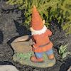 17" Tall Spring Gnome Garden Statue with Wheelbarrow