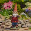 20.5" Tall Spring Gnome Garden Statue with Flower Pot and Water Can