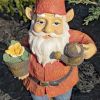 20.5" Tall Spring Gnome Garden Statue with Flower Pot and Water Can