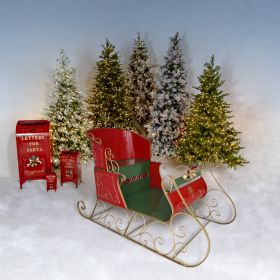 5.5ft. Tall Elegant Metal Christmas Sleigh "The Bethlehem"