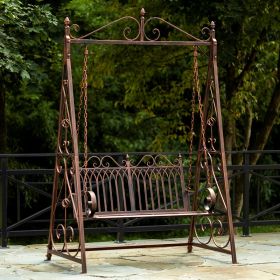 Iron Swing Bench "Tserovani" in Bronze