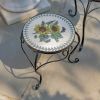 "Marisol" Set of 2 Round Iron Mosaic Plant Stands