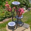 "Denver" Three-Tier Mosaic Plant Stand