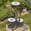 "Odessa" Three-Tier Mosaic Plant Stand