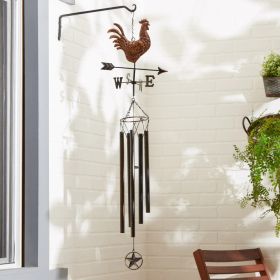 Weathervane Wind Chime - Copper Rooster