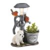 Little Pup And Water Pump  Solar Light